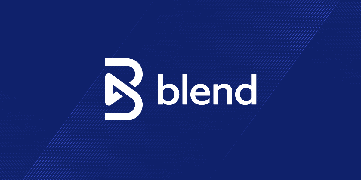 Blend logo with white background pattern for Facebook