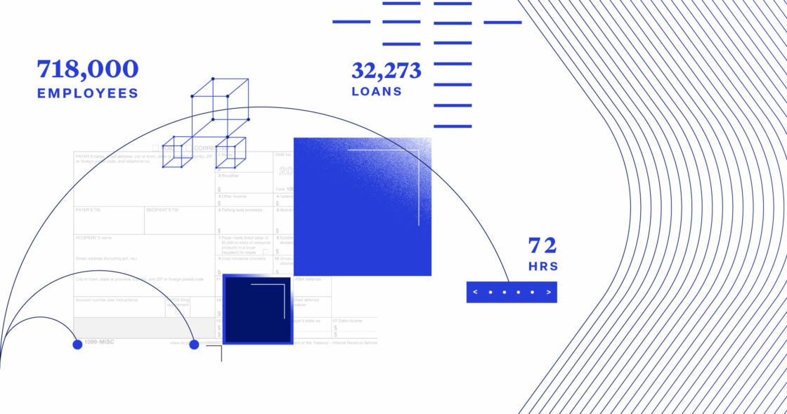 Abstract representation of numbers and figures