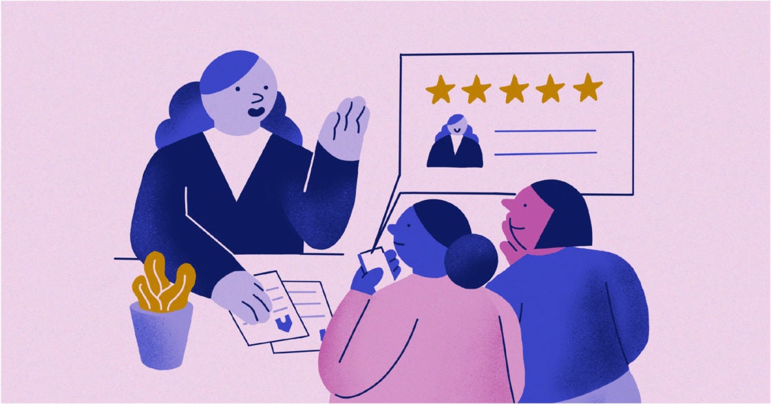 Illustration of a branch teller engaging digitally