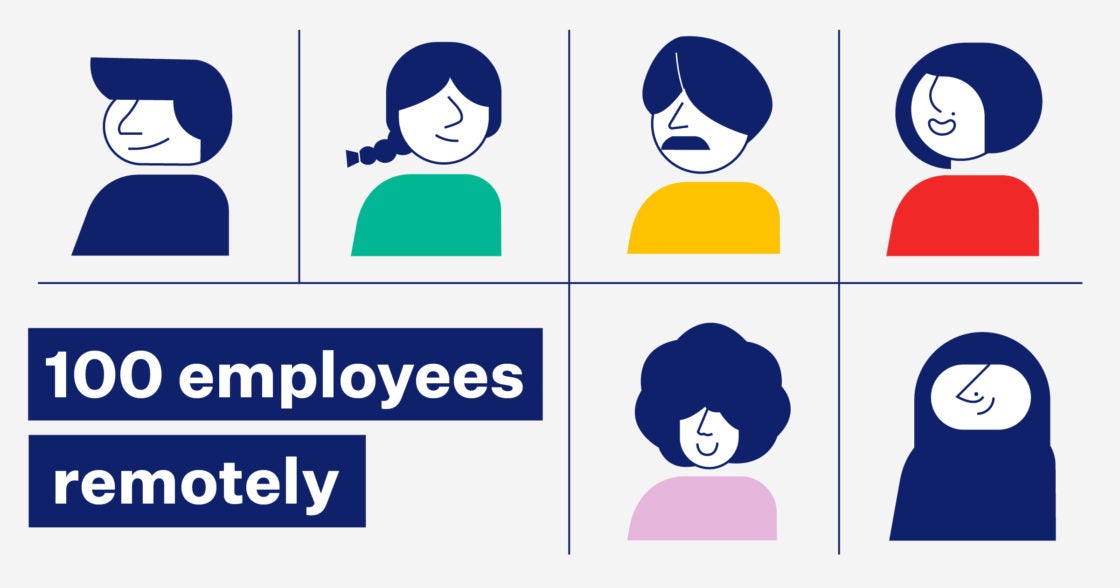 Illustration of people with text 