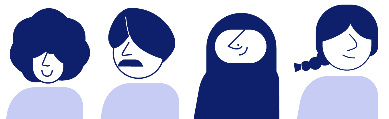 Illustration of four people