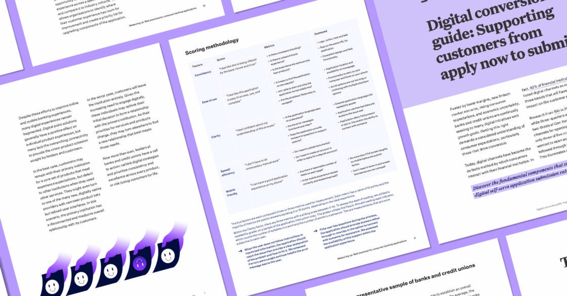Preview of the 3 consumer banking application experience ebooks