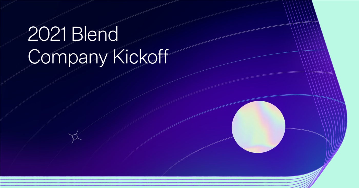 Illustration of the Blend 2021 virtual company kickoff
