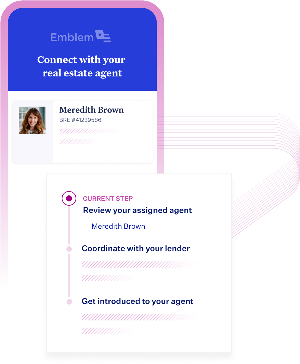 Mobile view of Real estate agent assignment with Blend’s Homeownership Marketplaces