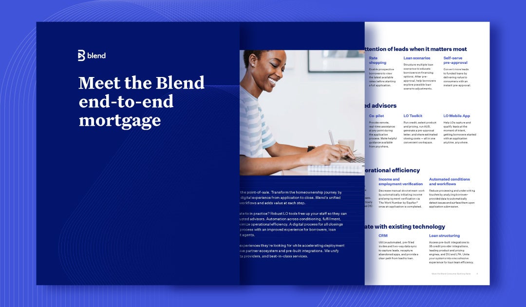 Blend end-to-end mortgage handout