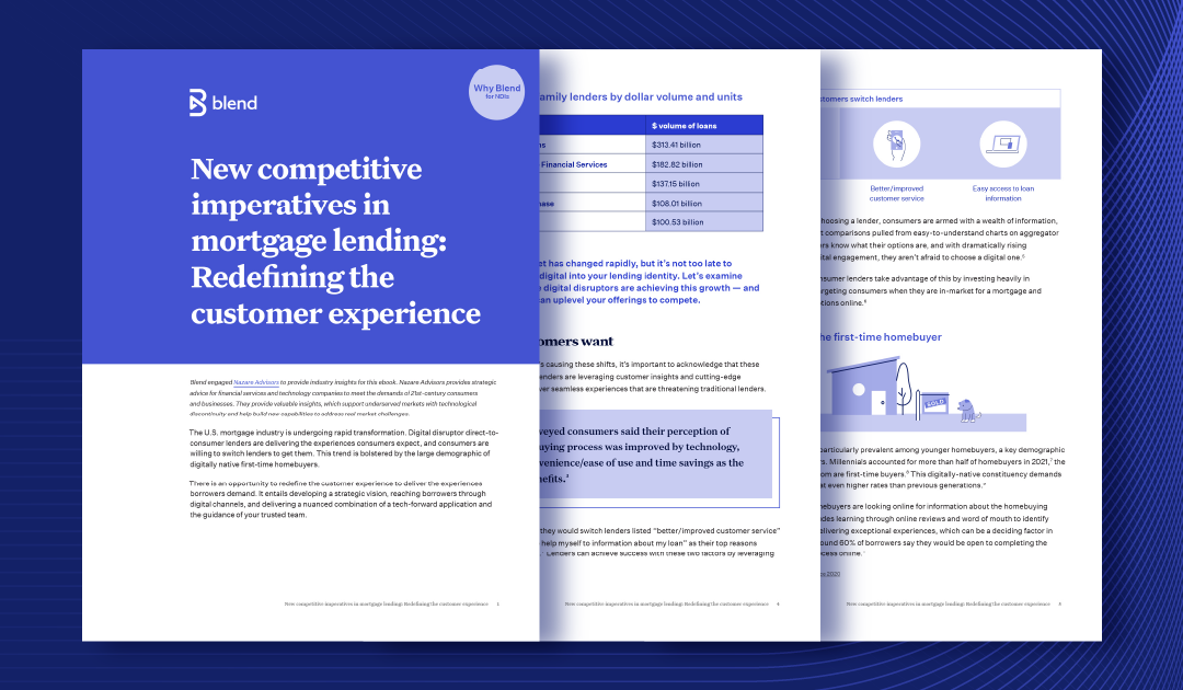 Preview of Why Blend for Non Depository Institutions Ebook against a dark blue background