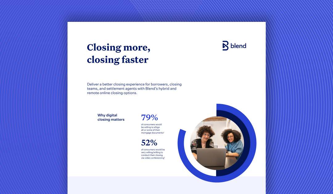 PDF preview of Closing more, closing faster infographic on top of blue background