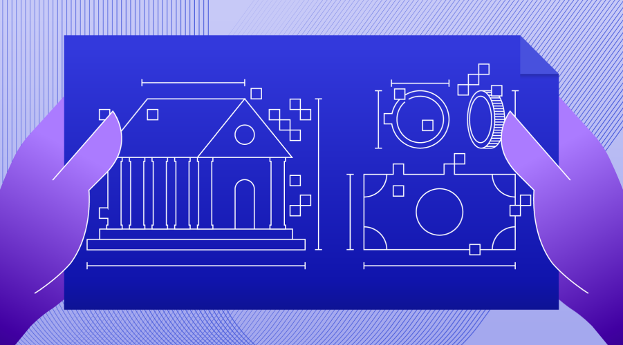 Illustration of banking strategy blueprint