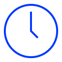 Primary blue clock icon