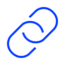 Primary blue connectivity icon