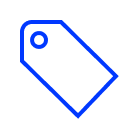 Primary blue sell tag icon