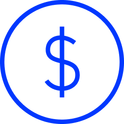 Primary blue coin icon