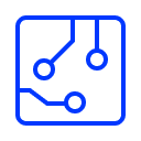 Engineering primary blue icon