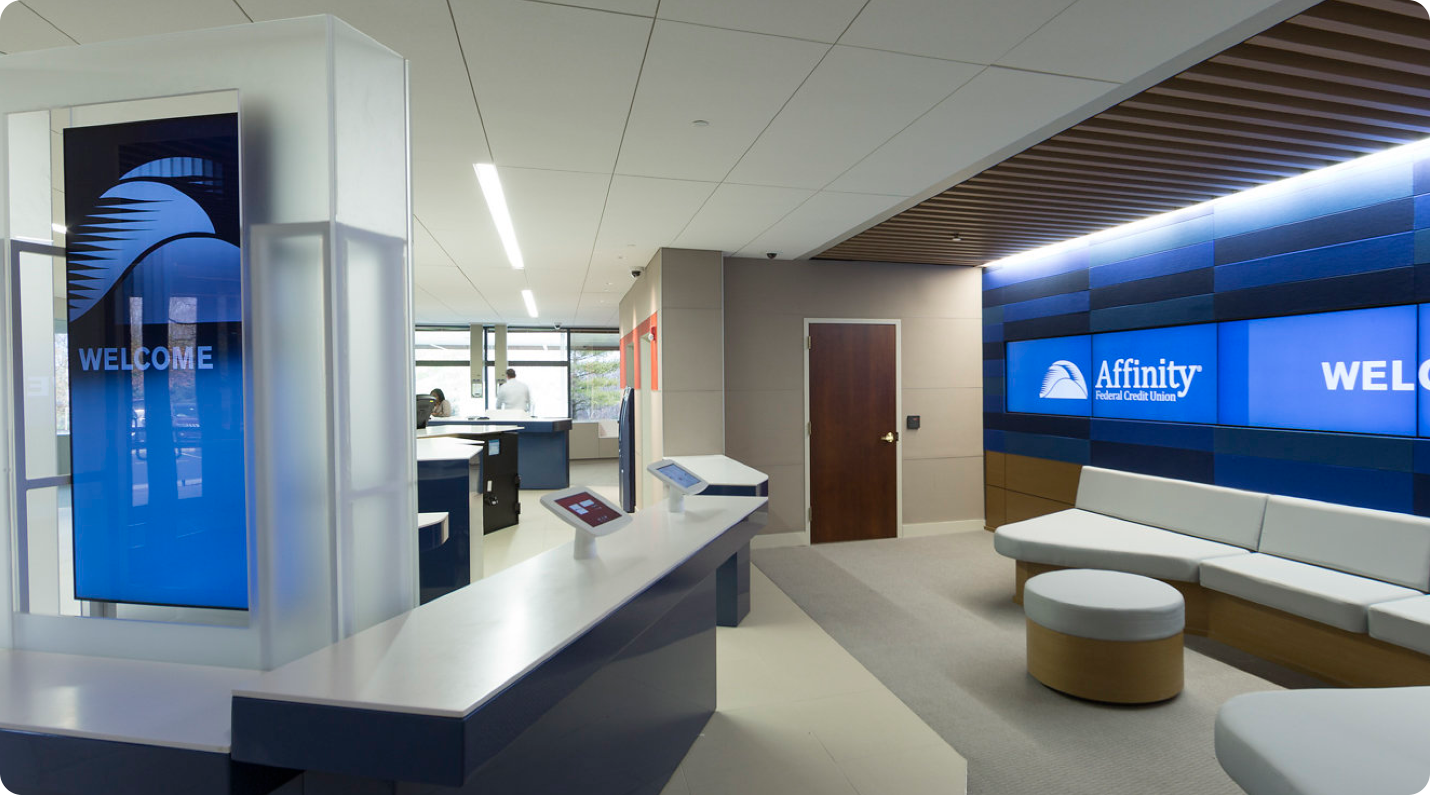 Inside of Affinity Federal Credit Union office