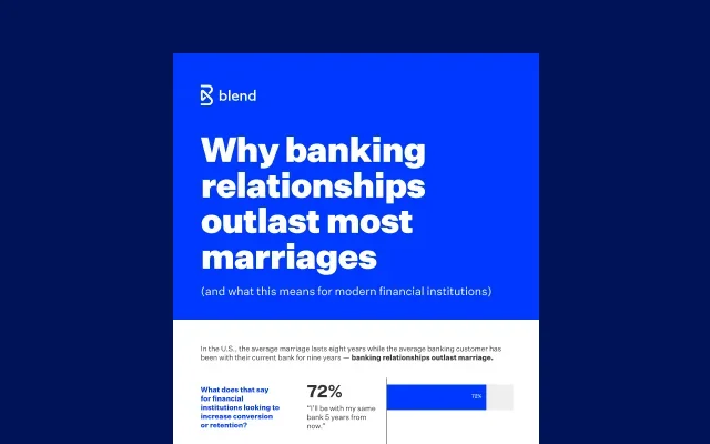 Why banking relationships outlast most marriages infographic preview on blue rectangular card background