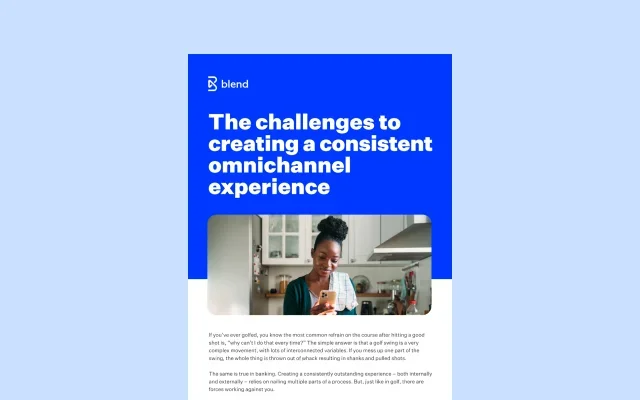 Light blue rectangular card featuring preview of The challenges to creating a consistent omnichannel experience infographic