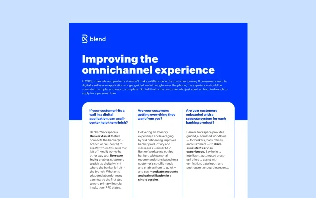Light blue rectangular card with preview of Improving the omnichannel experience infographic