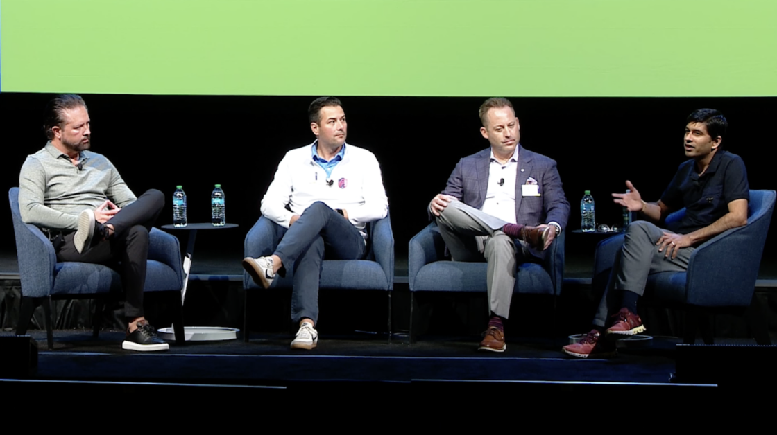 Forum panel featuring Tom Parrish, Head of Consumer Lending Product at BMO Bank Chris Saak, VP Product Manager at U.S. Bank Jeff Puckett, SVP of Originations at Mr.Cooper Gaurav Nagla, Product Leader at Blend