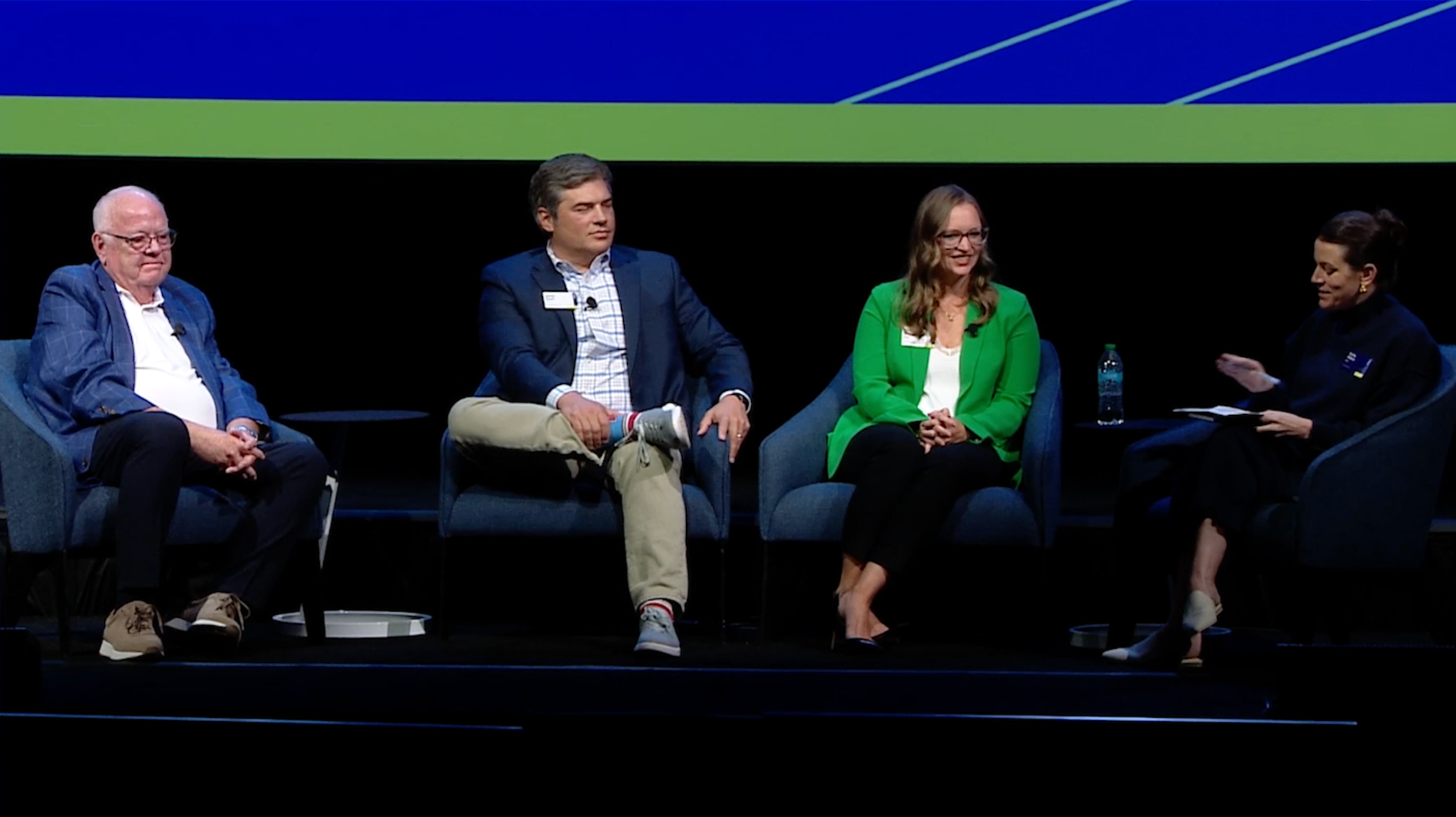 Forum panel featuring Bonni Walker, VP Credit Card Transformation at Citizens Adam Boyd, EVP at Citizens Bank Emily Bilbao, Strategic Operations at Blend