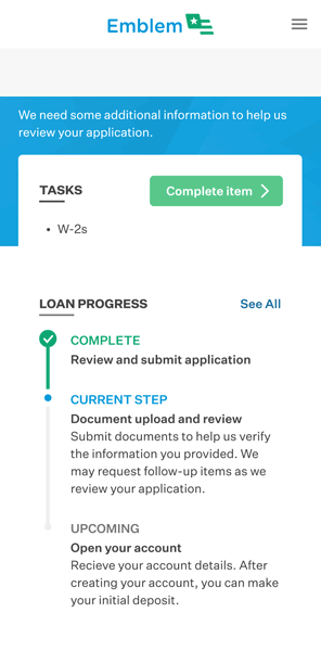 Animated screenshot showing the real-time borrower experience of Blend Autopilot.