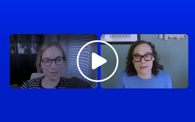 Two women in a split-screen view during a HousingWire Demo Day webinar, 
