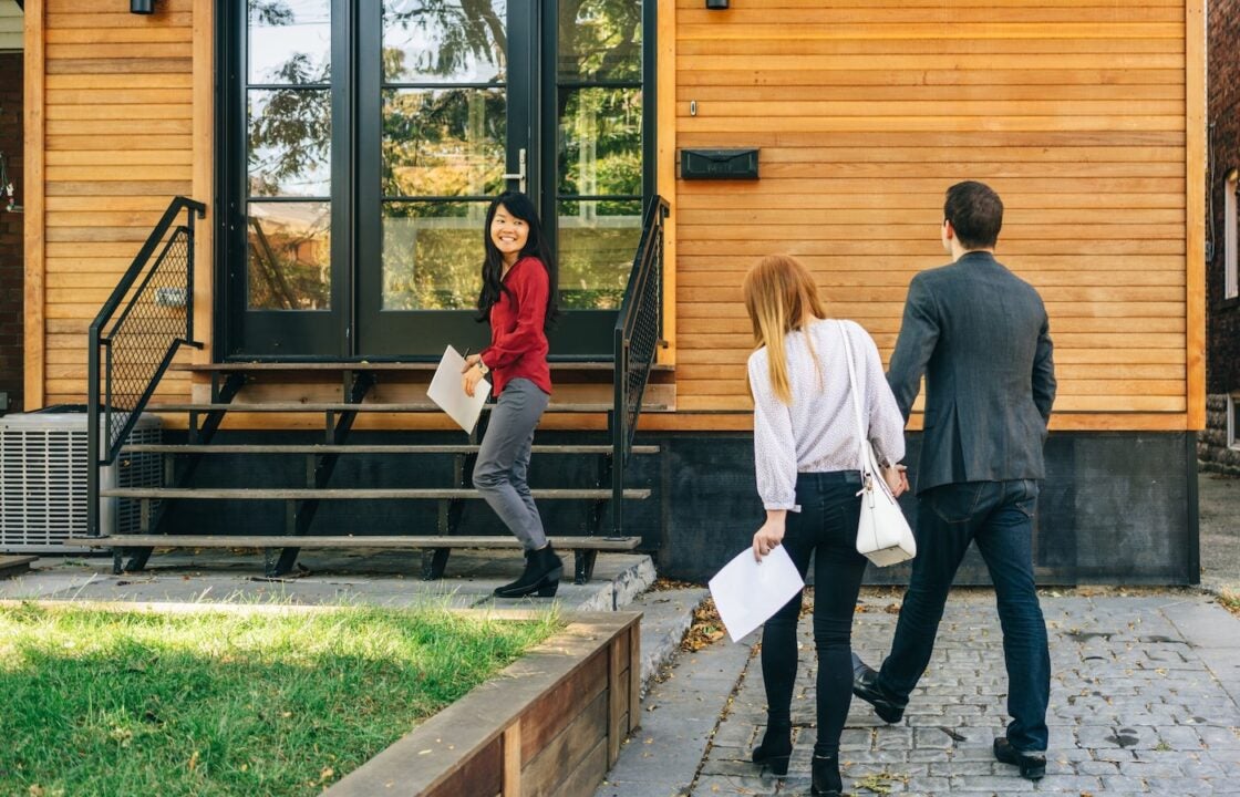 Real estate showing home to borrowers.