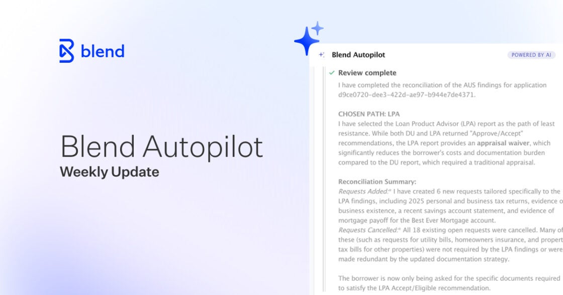 Blend Autopilot weekly update with an image of the sharper AUS findings.